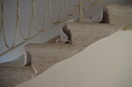 Staircases in marble granite and natural stone